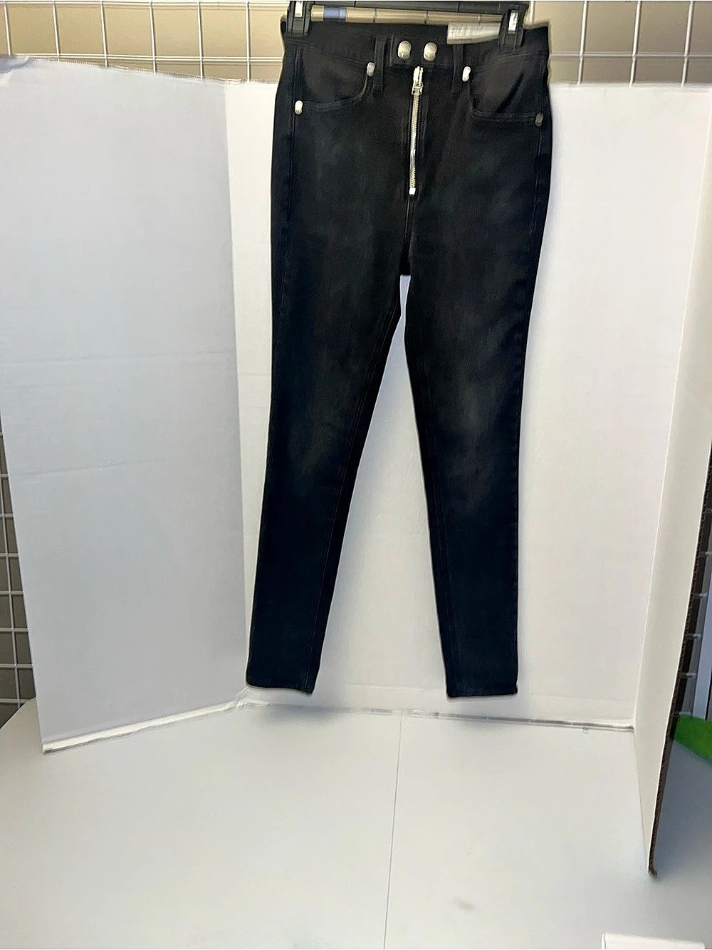 rag & bone Tech Skinny Jeans Black Waist 26